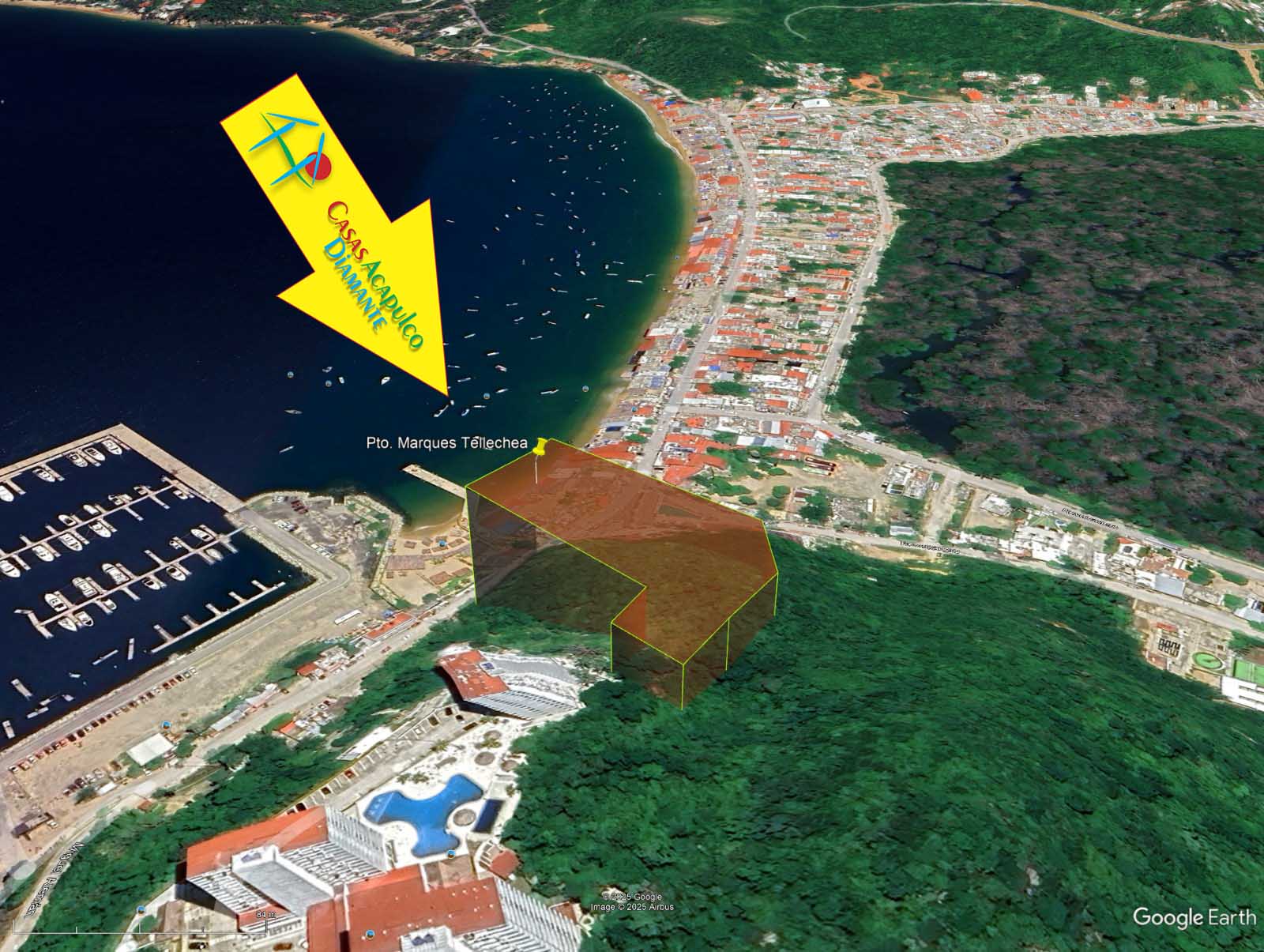 Terreno Puerto Marqués Tellechea - Vista aérea 1